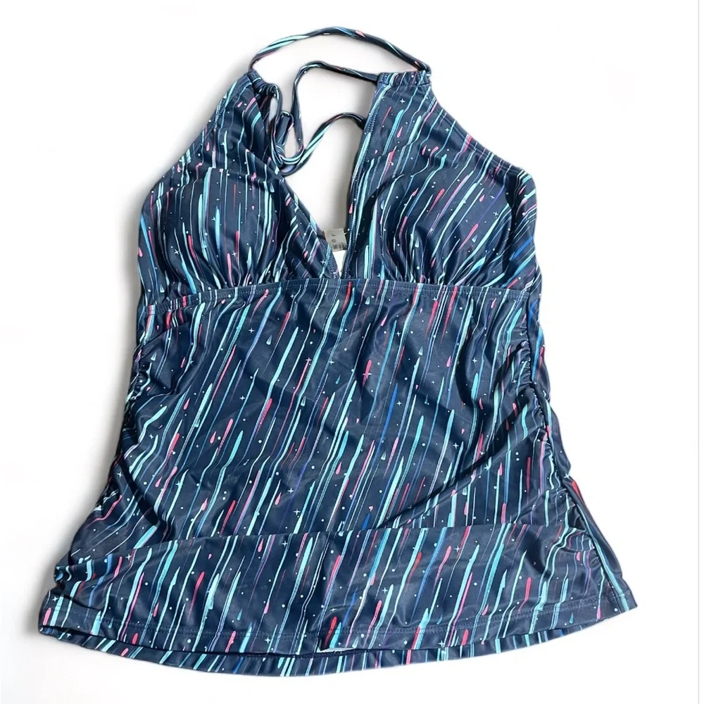 Yonique Women's Swimsuit Blue 2 Pieces Size L | New - Picture 2 of 8